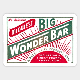 1950s Wonder Bar Ice Cream Sticker